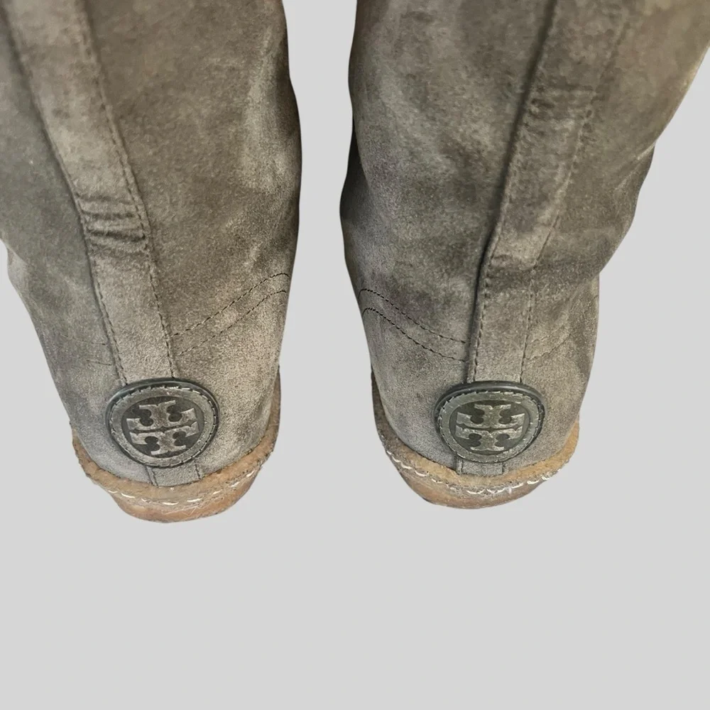 Tory Burch Gray Lambskin Suede.